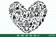 Christmas Svg, Christmas Heart Svg, Christmas Svg Design. Product Image 1