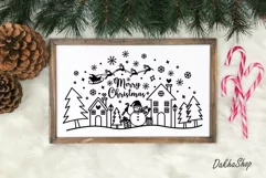 Christmas Village Svg, Winter Christmas Scene Svg, Xmas Svg. Product Image 6