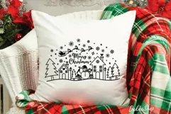 Christmas Village Svg, Winter Christmas Scene Svg, Xmas Svg. Product Image 7