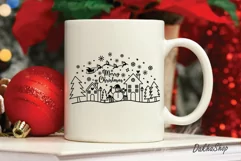 Christmas Village Svg, Winter Christmas Scene Svg, Xmas Svg. Product Image 8