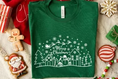 Christmas Village Svg, Winter Christmas Scene Svg, Xmas Svg. Product Image 3