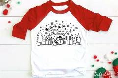 Christmas Village Svg, Winter Christmas Scene Svg, Xmas Svg. Product Image 2