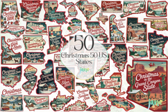 Christmas 50 US States Bundle Product Image 1