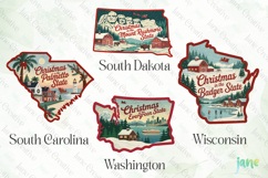 Christmas 50 US States Clipart Product Image 1