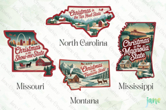 Christmas 50 US States Clipart Product Image 1