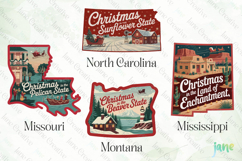 Christmas 50 US States Clipart Product Image 1