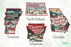 Christmas 50 US States Clipart Product Image 1