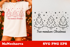 Tree-mendous Christmas SVG | Cute Christmas Tree Holiday Product Image 1