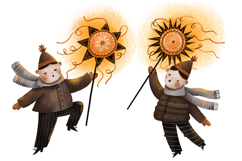 Ukrainian Carolers with Christmas Star. Ukrainian Kids Product Image 7