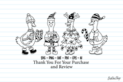 Christmas Goose SVG Merry Christmas Goose Cartoon Line Art Product Image 10