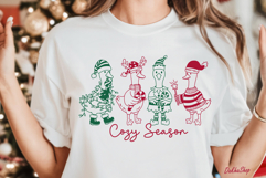 Christmas Goose SVG Merry Christmas Goose Cartoon Line Art Product Image 9