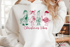 Christmas Goose SVG Merry Christmas Goose Cartoon Line Art Product Image 7