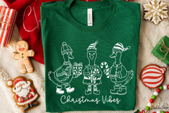 Christmas Goose SVG Merry Christmas Goose Cartoon Line Art Product Image 3