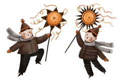 Ukrainian Carolers with Christmas Star. Ukrainian Kids Product Image 8