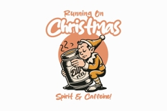 Running On Christmas Spirit and Caffeine T-shirt Product Image 1