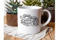 Books with Coffee Flower Svg, Book Svg, Coffee Svg Product Image 4