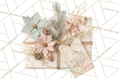 Christmas Accessories PNG, Cut-Paper Collage Winter Clipart Product Image 4