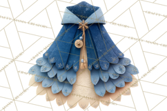 Christmas Accessories PNG, Cut-Paper Collage Winter Clipart Product Image 2