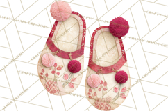 Christmas Accessories PNG, Cut-Paper Collage Winter Clipart Product Image 4