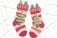 Christmas Accessories PNG, Cut-Paper Collage Winter Clipart Product Image 4