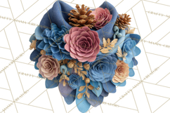 Christmas Accessories PNG, Cut-Paper Collage Winter Clipart Product Image 2