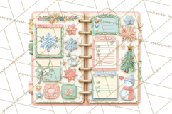 Christmas Accessories PNG, Cut-Paper Collage Winter Clipart Product Image 3