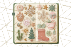 Christmas Accessories PNG, Cut-Paper Collage Winter Clipart Product Image 5