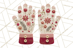 Christmas Accessories PNG, Cut-Paper Collage Winter Clipart Product Image 2