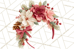Christmas Accessories PNG, Cut-Paper Collage Winter Clipart Product Image 2