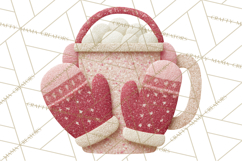 Christmas Accessories PNG, Cut-Paper Collage Winter Clipart Product Image 4