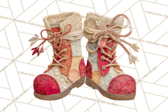 Christmas Accessories PNG, Cut-Paper Collage Winter Clipart Product Image 5