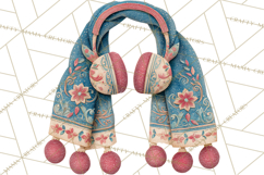 Christmas Accessories PNG, Cut-Paper Collage Winter Clipart Product Image 5