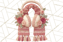 Christmas Accessories PNG, Cut-Paper Collage Winter Clipart Product Image 2