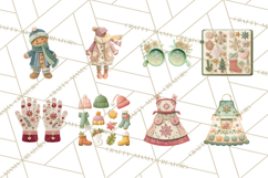 Christmas Accessories PNG, Cut-Paper Collage Winter Clipart Product Image 2