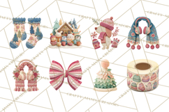 Christmas Accessories PNG, Cut-Paper Collage Winter Clipart Product Image 6