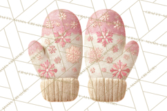 Christmas Accessories PNG, Cut-Paper Collage Winter Clipart Product Image 5