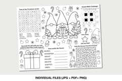 Printable holiday activity sheet