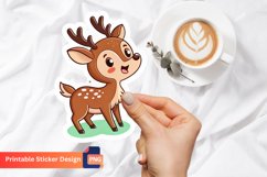 Christmas Adorable Deer Sticker, Deer Christmas Decor Product Image 1
