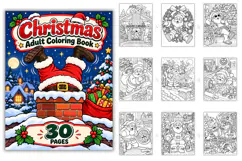 Enjoy 30 funny Christmas coloring pages for adults featuring Santa, elves, reindeer, and holiday chaos. Printable PDF and JPG digital download.