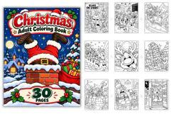 Enjoy 30 funny Christmas coloring pages for adults featuring Santa, elves, reindeer, and holiday chaos. Printable PDF and JPG digital download.