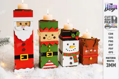 Christmas Advent Candle Holder Laser Cut Kit | Advent Block Product Image 1