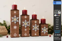 Christmas Advent Candle Holder Laser Cut Kit | Holiday Laser Product Image 1