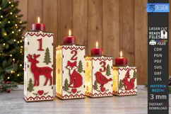 Christmas Advent Candle Holder Laser Cut Kit | Holiday Laser Product Image 1