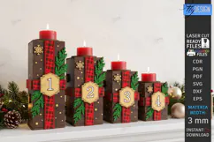Christmas Advent Candle Holder Laser Cut Kit | Holiday Laser Product Image 1