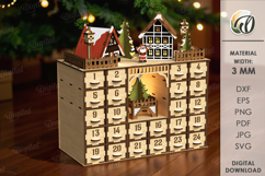 Christmas Advent Calendar Laser Cut. Christmas Countdown SVG Product Image 4