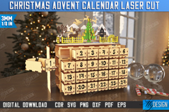 Christmas Advent Calendar Laser Cut | Holiday | Advent Box Product Image 2