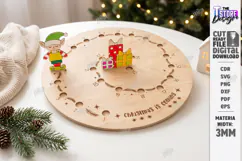 Wooden Christmas Advent Calendar Laser Cut | Holidays Laser Product Image 1