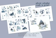 Christmas printable advent calendar- READY TO PRINT FILES Product Image 2