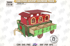 Christmas Train Advent Calendar Laser Cut, Holiday Countdown Product Image 6