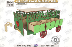 Christmas Train Advent Calendar Laser Cut, Holiday Countdown Product Image 8